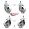 Service Caster 5 Inch Semi Steel Wheel Swivel 1/2 Inch Threaded Stem Caster Brake SCC, 2PK SCC-TS20S514-SSS-121315-2-TLB-2 - alternate 3